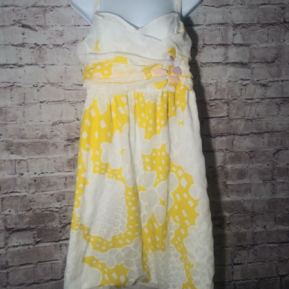 Kimchi Blue White and Yellow Floral Midi Dress